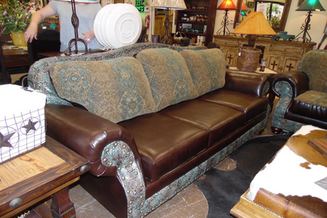 Leather Couch & Loveseat Set From Chuck's Rustic Furniture | Amarillo