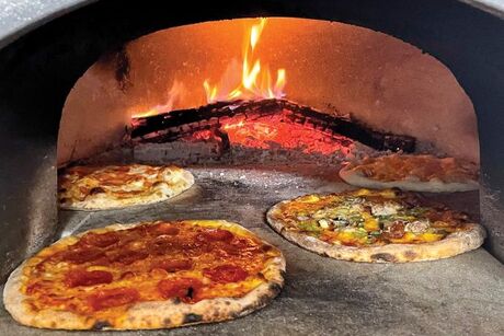 Log Home Wood Fired Pizza